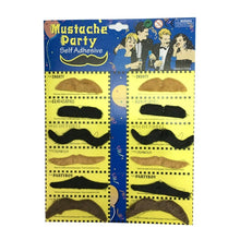 Load image into Gallery viewer, JOY-ENLIFE 12pcs Funny Costume Pirate Party Mustache Cosplay Fake Moustache Fake Beard For Kids Adult Halloween Party Decoration