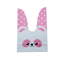 Load image into Gallery viewer, 50pcs/lot Cute Rabbit Ear Bags Cookie Plastic Bags&amp;Candy Gift Bags For Biscuits Snack Baking Package And Event Party Supplies