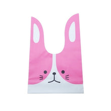 Load image into Gallery viewer, 50pcs/lot Cute Rabbit Ear Bags Cookie Plastic Bags&amp;Candy Gift Bags For Biscuits Snack Baking Package And Event Party Supplies