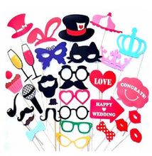 Load image into Gallery viewer, Photo Booth Props Party Masks Hat Mustache Lip photobooth props Wedding Party Decoration Birthday Party Favor funny photo booth