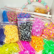 Load image into Gallery viewer, 1800pcs Rubber Loom Bands DIY Toys For Children Set Kid Lacing Bracelet Silicone Rubber Bands Elastic Rainbow Weave Girl Gifts