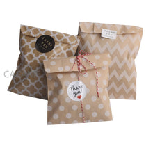 Load image into Gallery viewer, Paper Bags Treat bags Candy Bag Chevron Polka Dot Bags Christmas Wedding Birthday Party New Year Favors Supplies Gift Bags