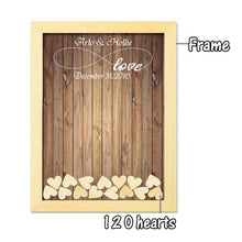 Load image into Gallery viewer, Wedding Guest Book Personalized Wedding Decoration Rustic Sweet Wedding Guestbook 120pcs Small Wood Hearts