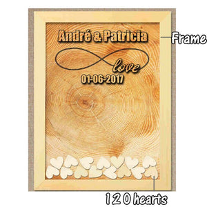 Wedding Guest Book Personalized Wedding Decoration Rustic Sweet Wedding Guestbook 120pcs Small Wood Hearts