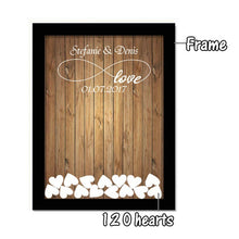 Load image into Gallery viewer, Wedding Guest Book Personalized Wedding Decoration Rustic Sweet Wedding Guestbook 120pcs Small Wood Hearts