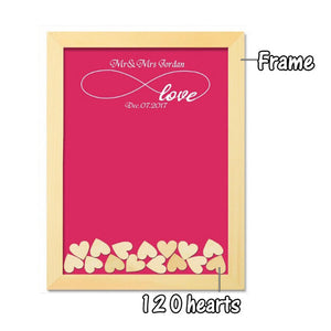 Wedding Guest Book Personalized Wedding Decoration Rustic Sweet Wedding Guestbook 120pcs Small Wood Hearts