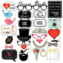 Load image into Gallery viewer, Photo Booth Props Party Masks Hat Mustache Lip photobooth props Wedding Party Decoration Birthday Party Favor funny photo booth