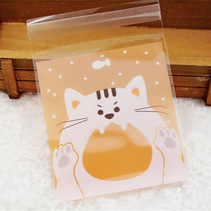 50Pcs Cute Big Teech Mouth Monster Plastic Bag Wedding Birthday Cookie Candy Gift Packaging Bags OPP Self Adhesive Party Favors