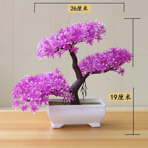 NEW Artificial Plants Bonsai Small Tree Pot Plants Fake Flowers Potted Ornaments For Home Decoration Hotel Garden Decor